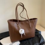 Wholesale Women Casual Solid Color Simple Large Capacity Tote Bag