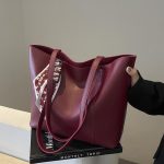 Wholesale Women Casual Solid Color Simple Large Capacity Tote Bag - Image 2