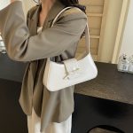 Wholesale Fashionable Simple Solid Color Shoulder Underarm Bag - Image 2