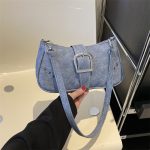 Wholesale Simple Fashion Rivet Underarm Bag