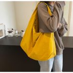 Wholesale Fashion Casual Solid Color Canvas Shoulder Bag - Image 2