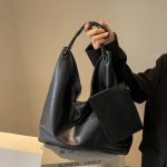 Wholesale Women Fashion Simple Casual Solid Color Large Capacity Tote Bag - Image 2