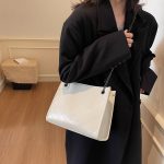 Wholesale Women Fashion Casual Solid Color Soft Leather Large Capacity Tote Bag - Image 2