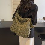 Women Fashion Casual Solid Color Large-Capacity Shoulder Bag - Image 3