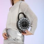 Wholesale Women Fashion Creative Clock Printed Chain Small Round Handbag - Image 3