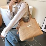 Women Stripe Casual Large Capacity Shoulder Bag - Image 2