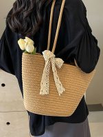 Wholesale Large Capacity Hand Straw Woven Women Summer Beach Tote Bag - Image 3