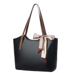 Wholesale Women Vintage Oil Waxed Leather Simple Tote Bags - Image 2