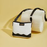 Women Casual Color Blocking Wavy Quilited Bucket Bag - Image 2