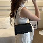 Wave Design Women Candy Color Underarm Bag - Image 2
