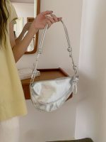 Wholesale Women Fashion Casual Solid Color Saddle Shoulder Bag - Image 5