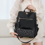 Lightweight Travel Multi-Use Leopard Schoolbag Large Capacity Casual Oxford Cloth Backpack - Image 3