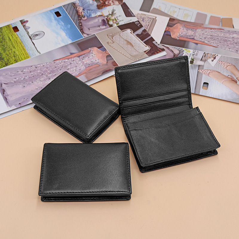 main_1-668 Wholesale Multi-Card Creative Leather Card Holder Solid Color Wallet - Image 1