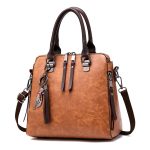 Women Fashion Casual Solid Color Large Capacity Handbag - Image 2