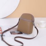 Wholesale Women Casual Simple Phone Bag Genuine Leather Shoulder Bag