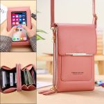 Wholesale Touch Screen Mobile Phone Bag Female Small Messenger Cute Mobile Phone Bag Fashion Key Coin Bag Vertical Style