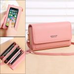 Wholesale Solid Color Touch Screen Mobile Phone Bag Crossbody Bag Purse