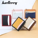 Wholesale Men Multi-Card Card Holder Zipper Mini Coin Purse Stitching Pu Wallet