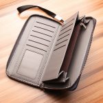 Wholesale Men Long Wallet Multi-Card Canvas Zipper Clutch Large Capacity Purse - Image 2