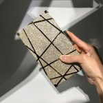 Wholesale Women Chic Irregular Stripe Pattern Sequin Clutch Square Evening Bag - Image 2