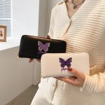 Wholesale Women'S Fashion Print Butterfly Large Capacity Long Coin Purse