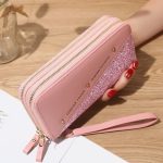 Wholesale Women'S Fashion Thin Shiny Zipper Long Purses
