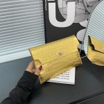 Women Simple Crocodile Flap Lock Rectangular Purses - Image 2