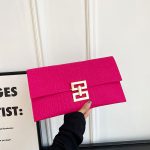 Wholesale Women Simple Solid Color Flap Metal Latch Large Capacity Rectangular Purses - Image 2