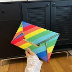 Wholesale Women Fashion Rainbow Color Block Envelope Rectangular Purses
