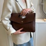 Women Fashionable Simple Large Capacity PU Flap Rectangular Purses - Image 2