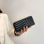 Wholesale Women Fashion PU Large Capacity Zipper Rectangle Purses