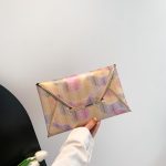 Wholesale Women Fashion Simple Smob Color Block Rectangular Purses - Image 2