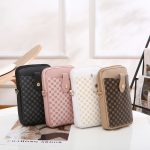 Wholesale Women Simple Pattern Printed Rectangular Zip Crossbody Purses