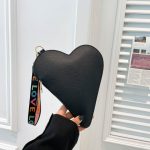 Women Fashion Creative Simple Solid Color Heart-Shaped Purses - Image 2