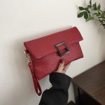 Women Fashion Casual Simple Solid Color Envelope Purses