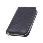 Men Solid Color Short Zipper Wallet