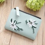 Women Mini Embroidered Zipper Wallet - Image 2