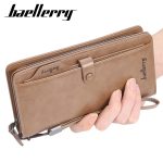 Retro Business Men Wallet Large Capacity Multifunctional Zipper Mobile Phone Bag Clutch Bag - Image 2