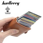Men'S Short Multi-Card Aluminum Alloy Anti-Theft Magnetic Buckle Card Holder
