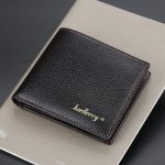Men Wallet Soft Leather Lychee Pattern Wallet Short Wallet - Image 2