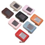 Women Fashion Solid Color Litchi Pattern Card Holder Coin Wallet - Image 3