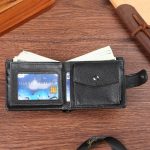 Men'S Fashion Simple Solid Color Pu Leather Coin Wallet - Image 3