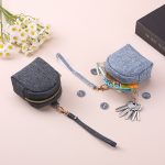 Women Fashion Solid Color Mini Denim Wallets