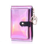 Women Basic Laser Folding Buckle Design PU Wallet - Image 2