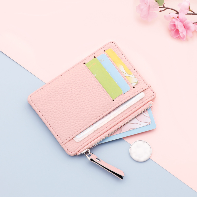 main_1-959 Women Fashion Slim Candy Color Zipper Wallet - Image 1