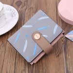 Women'S Fashion Leaf Floral Pattern Buckle Zipper Wallet - Image 2