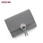 Women Fashion Solid Color Retro Tri-Fold Compact Wallet - Image 2