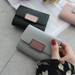 Women Fashion Stitching Contrast Color Retro Wallet - Image 2