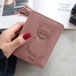 Women Fashion Cat Decoration Tassel Short Vertical Buckle Wallet - Image 2