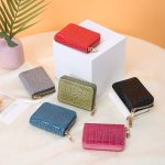 Women Fashion Shiny Crocodile Compact Wallet